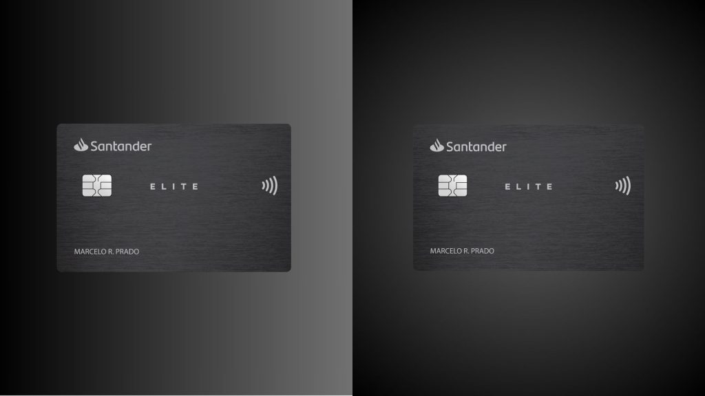 Santander Elite Pontos x Santander Elite Cashback: Descubra qual cartão combina com seu estilo de vida 3 Imagem comparativa dos cartões de crédito Santander Elite, com destaque para o design moderno e sofisticado. À esquerda, o cartão Santander Elite Pontos, ideal para quem acumula pontos no programa Esfera; à direita, o cartão Santander Elite Cashback, voltado para quem prefere dinheiro de volta na fatura. Ambos com chip, tecnologia contactless e bandeira Santander.