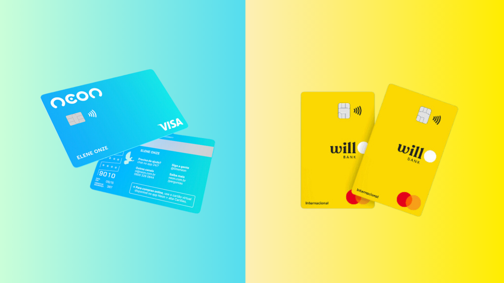 Compare Neon e Will Bank e descubra qual cartão de crédito sem anuidade é ideal para você!